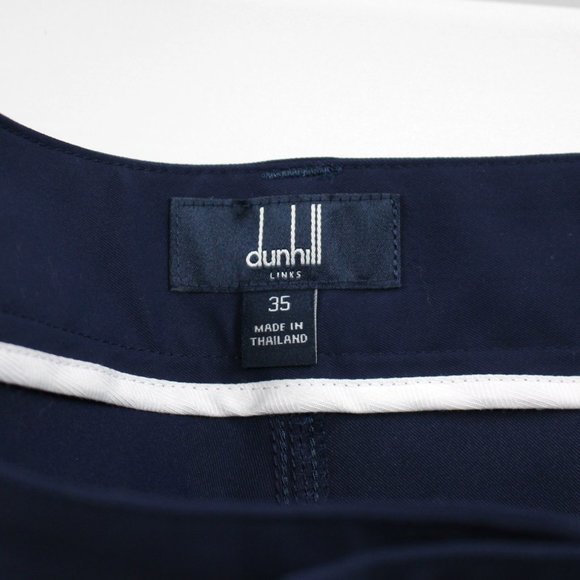 Dunhill Links Navy Blue Lightweight Polyester Straight Leg Trouser Pants 35 - Picture 6 of 7
